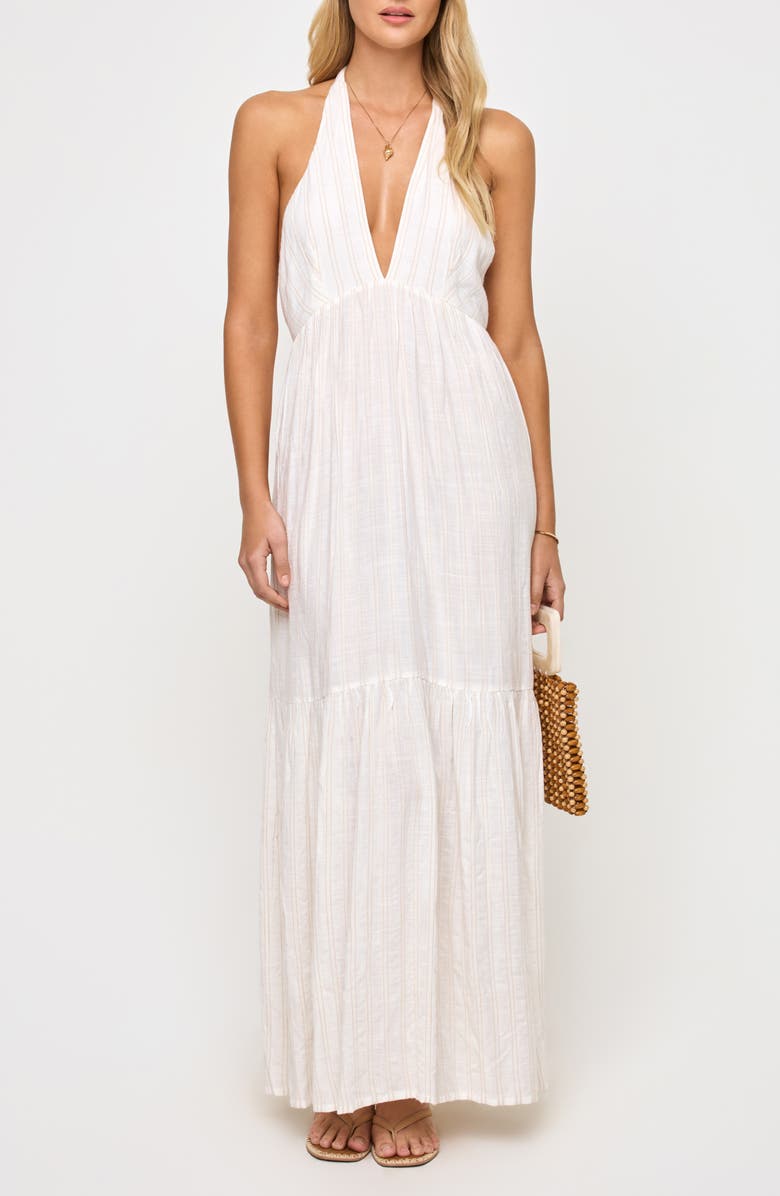 LSPACE Soller Halter Maxi Dress, Main, color, 