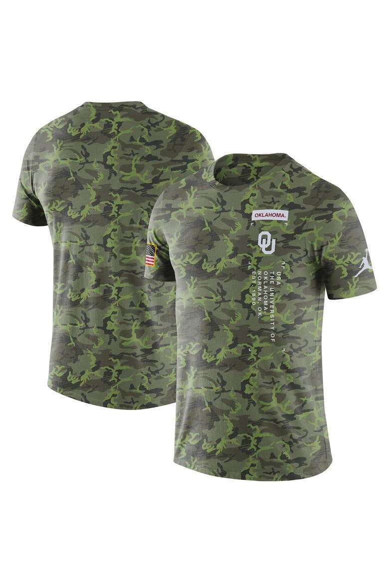Men's Jordan Brand Camo Oklahoma Sooners Military T-Shirt, Main, color, Camo