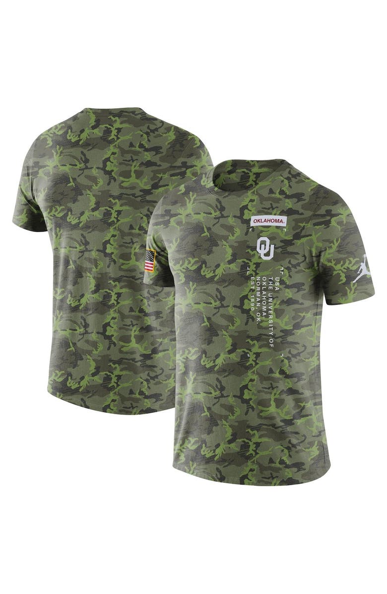 Jordan Brand Men's Jordan Brand Camo Oklahoma Sooners Military T-Shirt, Main, color, Camo