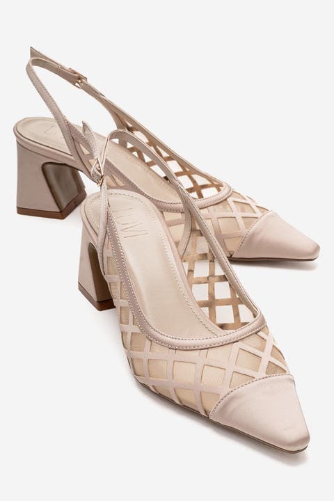 Alveron Block Heel Mesh Pump