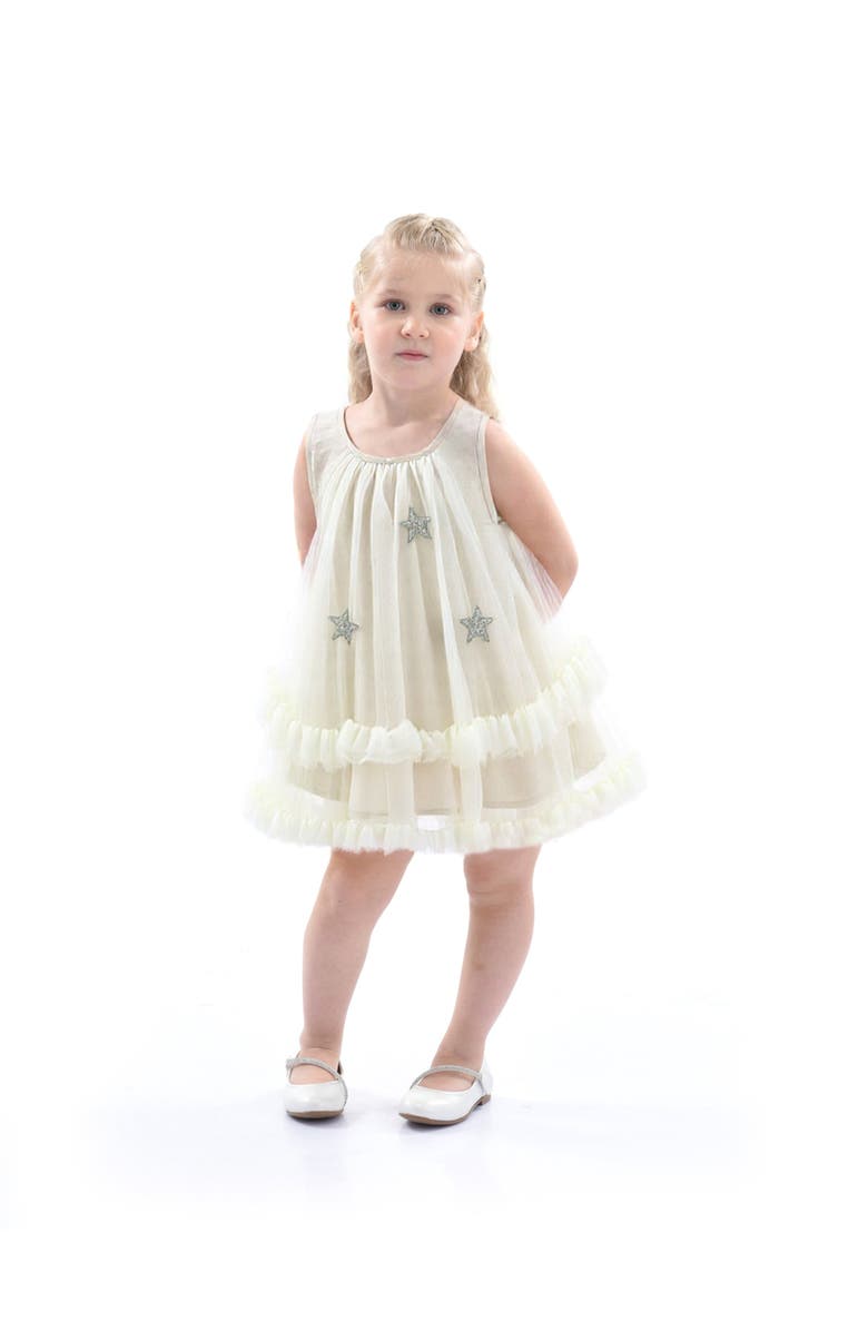 Mimi Tutu Sleeveless Star Ruffle Dress, Main, color, Mist