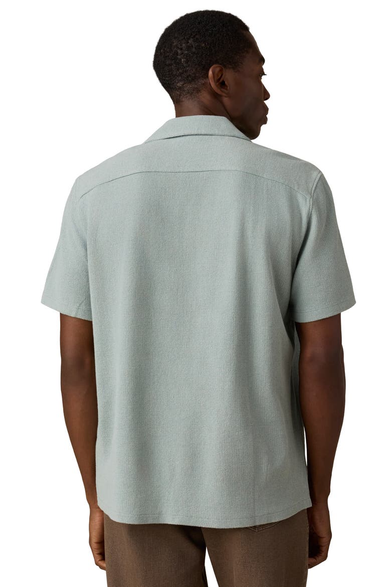 Oasis Organic Cotton Blend Camp Shirt, Alternate, color, TEAL CANAL