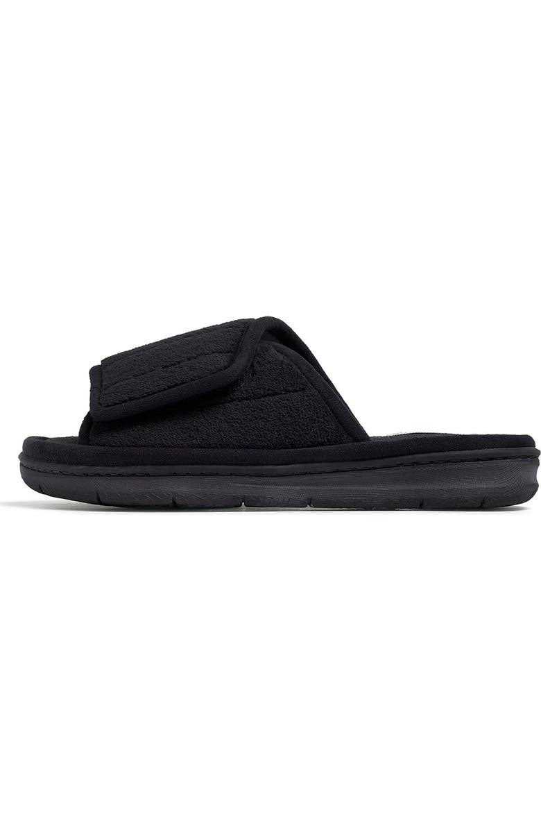 DEARFOAMS Mickey Terry Adjustable Shower Slide Slipper, Alternate, color, Black