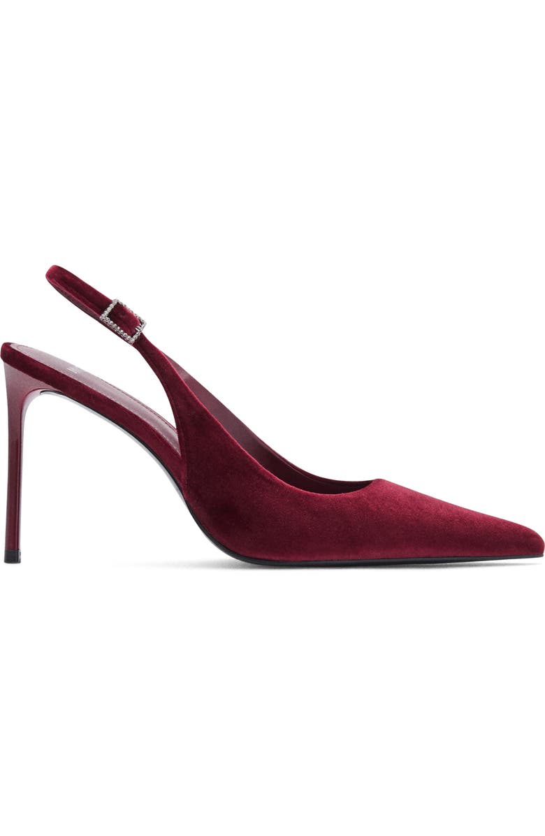 MANGO Velvet Pointed Toe Slingback Pump, Alternate, color,