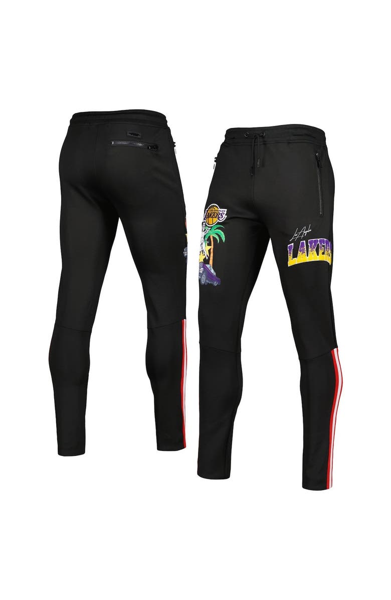 PRO STANDARD Men's Pro Standard Black Los Angeles Lakers Hometown Track Pants, Main, color, 