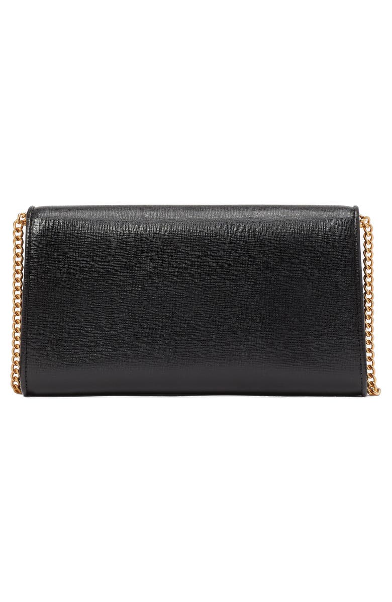 Kate Spade New York morgan bow saffiano leather wallet on a chain, Alternate, color, 