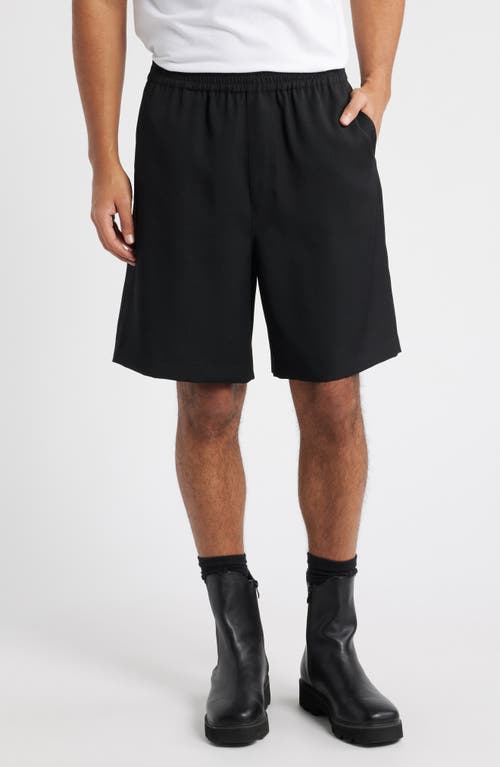 Frame Men's Wool Relaxed Fit Pull-on Shorts In Black