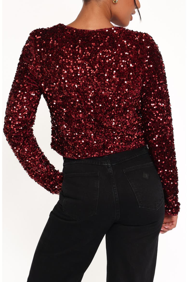Scarlette Sequin Crop Jacket, Alternate, color, BURGUNDY SEQUIN