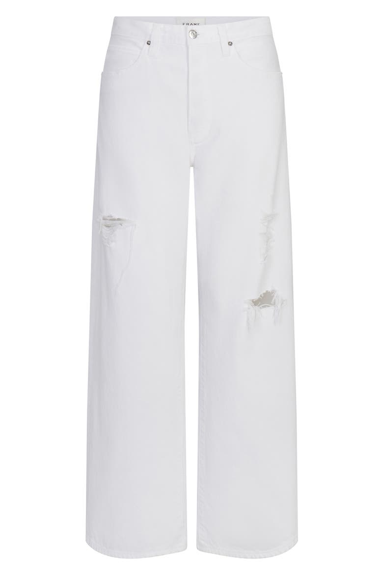 The Loose Ripped Wide Leg Jeans, Alternate, color, WHITE DESTRUCT