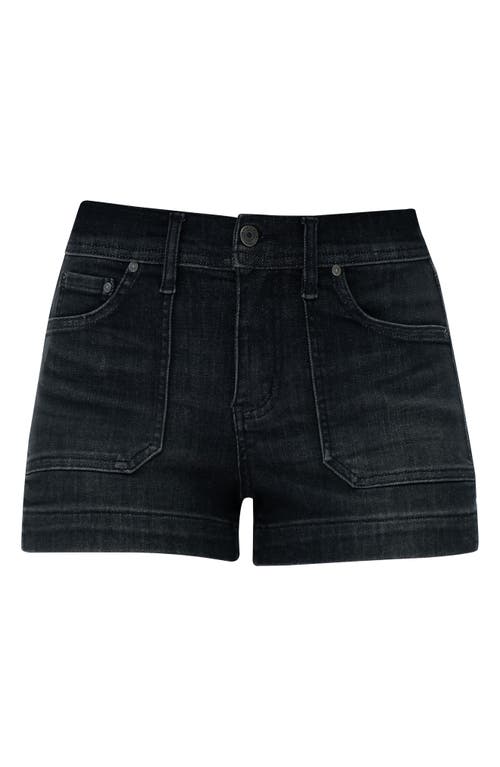 Bayeas Mid Rise Denim Shorts In Black