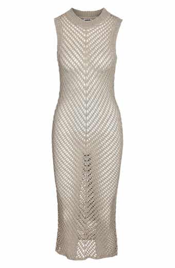 Sally Open Stitch Midi Sweater Dress