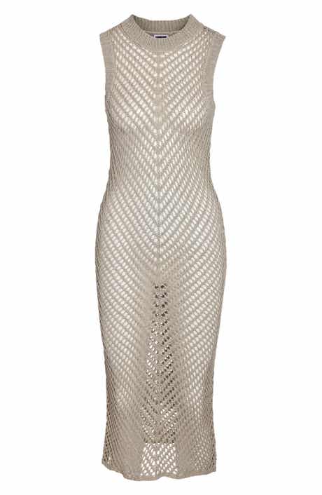 Sally Open Stitch Midi Sweater Dress