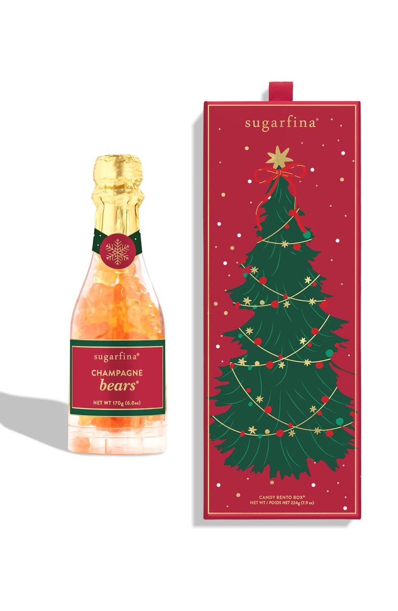 sugarfina Joy & Cheer Champagne Bears & 4-Piece Candy Bento Box, Main, color, 