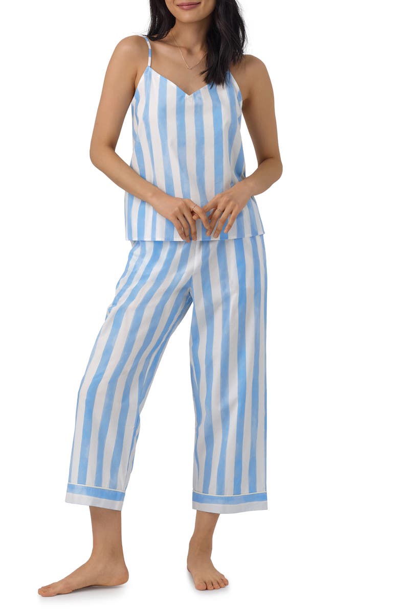 BedHead Pajamas Stripe Crop Organic Cotton Pajamas, Main, color, 