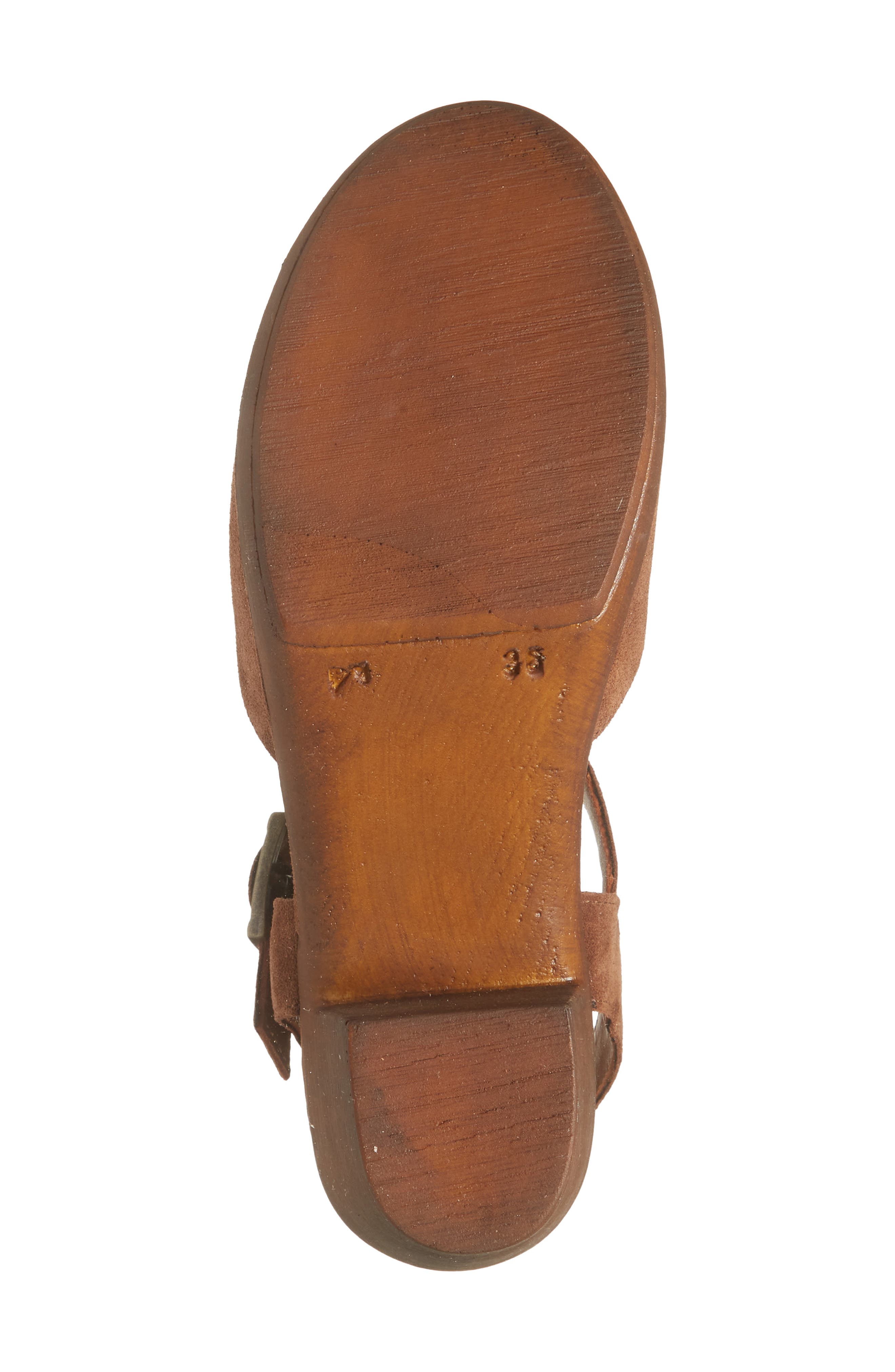Warner Ankle Strap Platform Clog, Alternate, color, COGNAC SUEDE