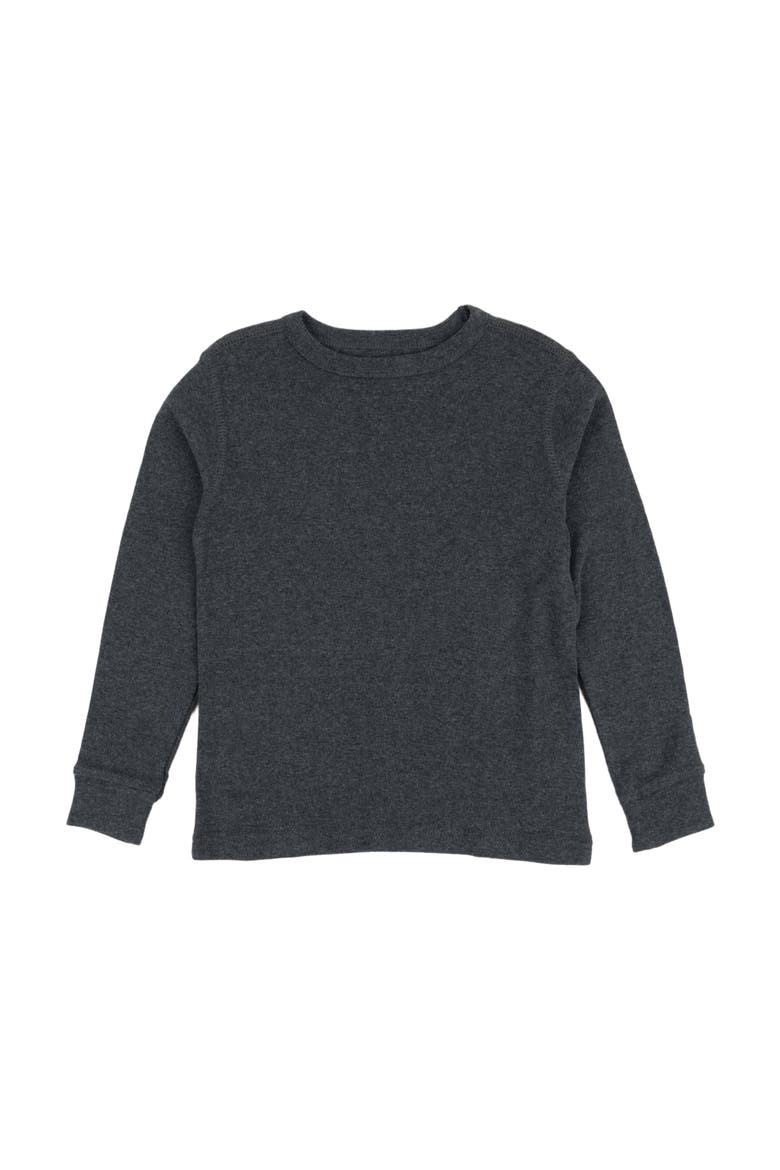Kids Long Sleeve T-Shirt, 100% Cotton, Solid Colors, Main, color, DARK GREY