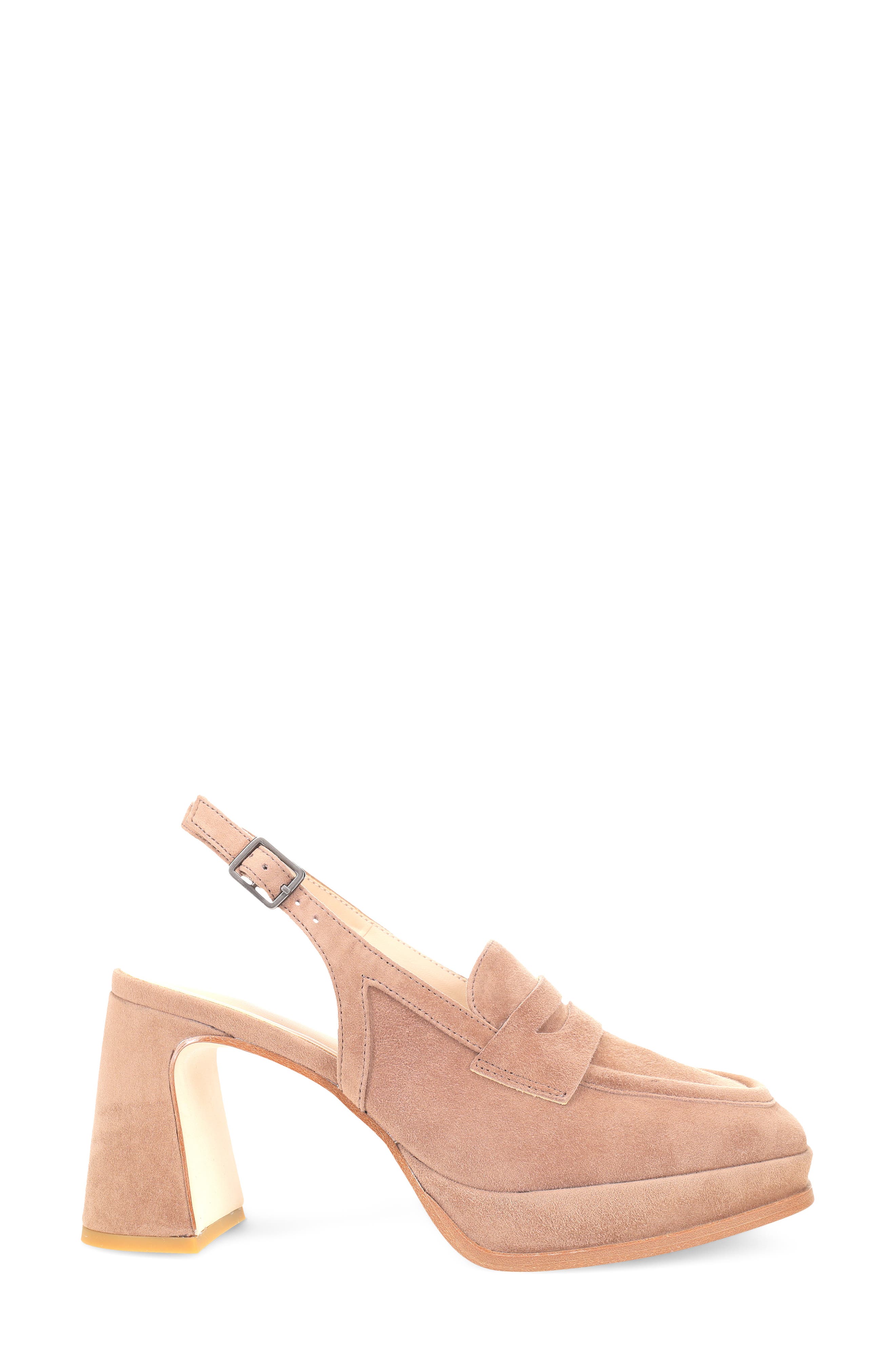 Lora Loafer Slingback Platform Pump, Alternate, color, TAUPE