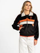 THE WILD COLLECTIVE Women's The Wild Collective  Black San Francisco Giants Velvet Cord Full-Zip Jacket