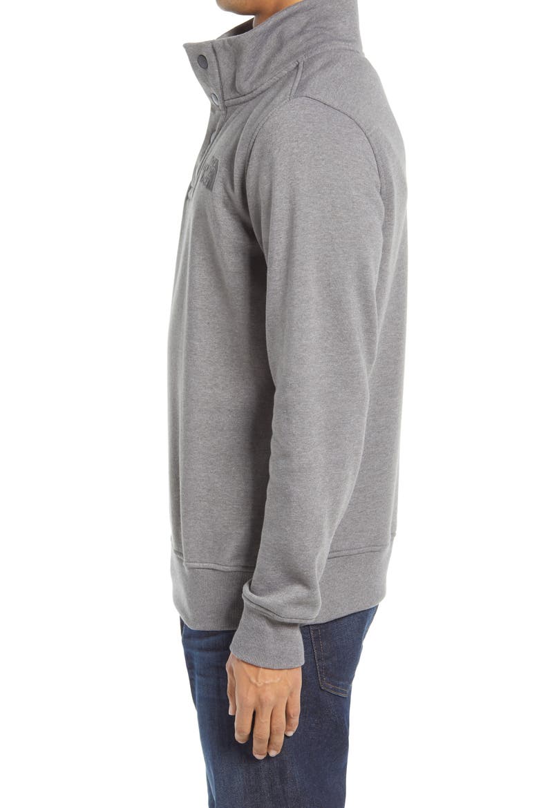 Snap Fleece Pullover, Alternate, color, Medium Grey