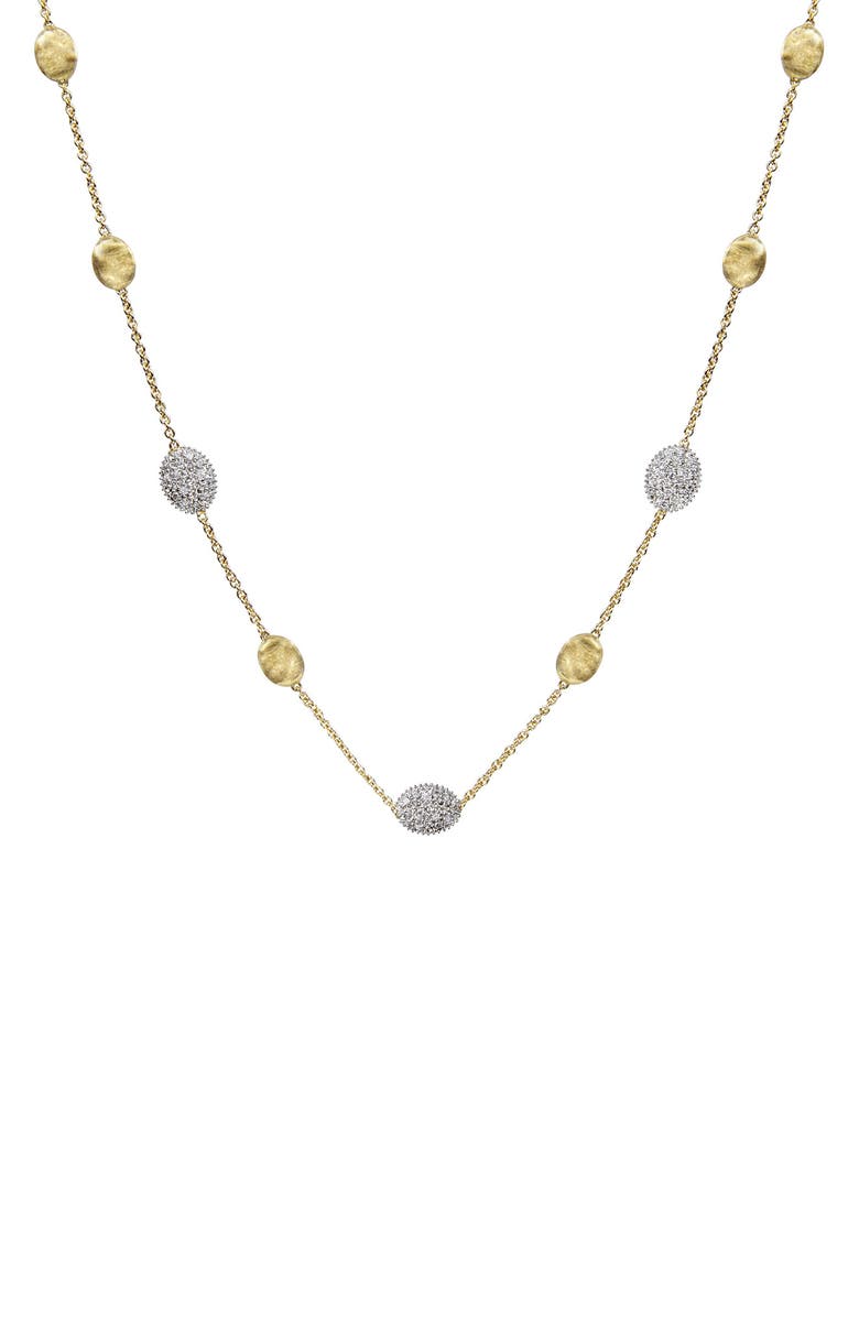 Marco Bicego Siviglia Diamond Pavé Station Necklace, Alternate, color, 
