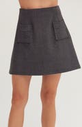 CRESCENT Wool Blend Mini Skirt