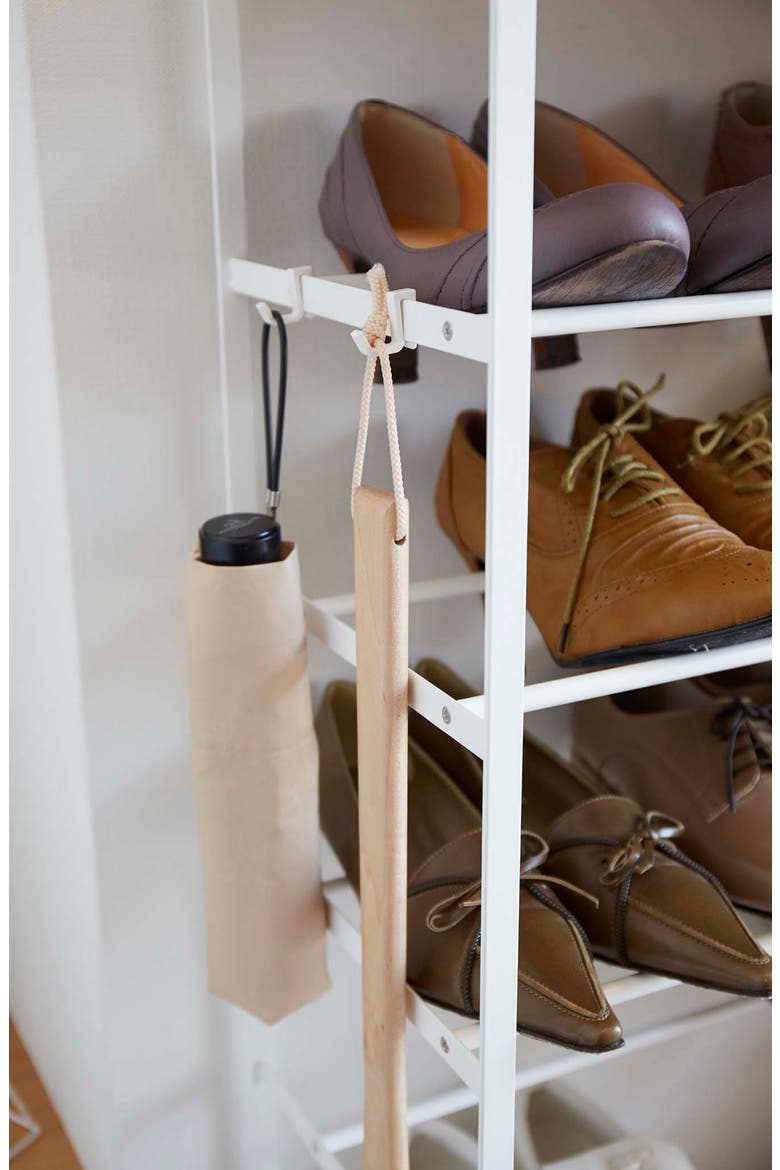 6-Tier Wood Top Shoe Rack, Alternate, color, WHITE