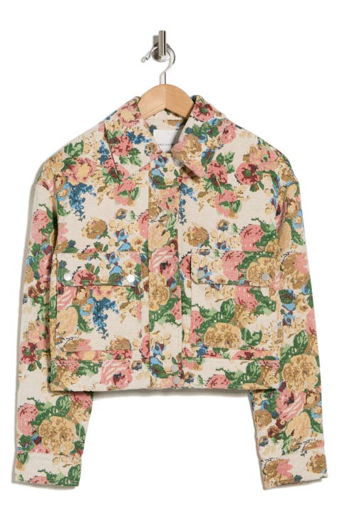 Aviator Floral Jacquard Jacket