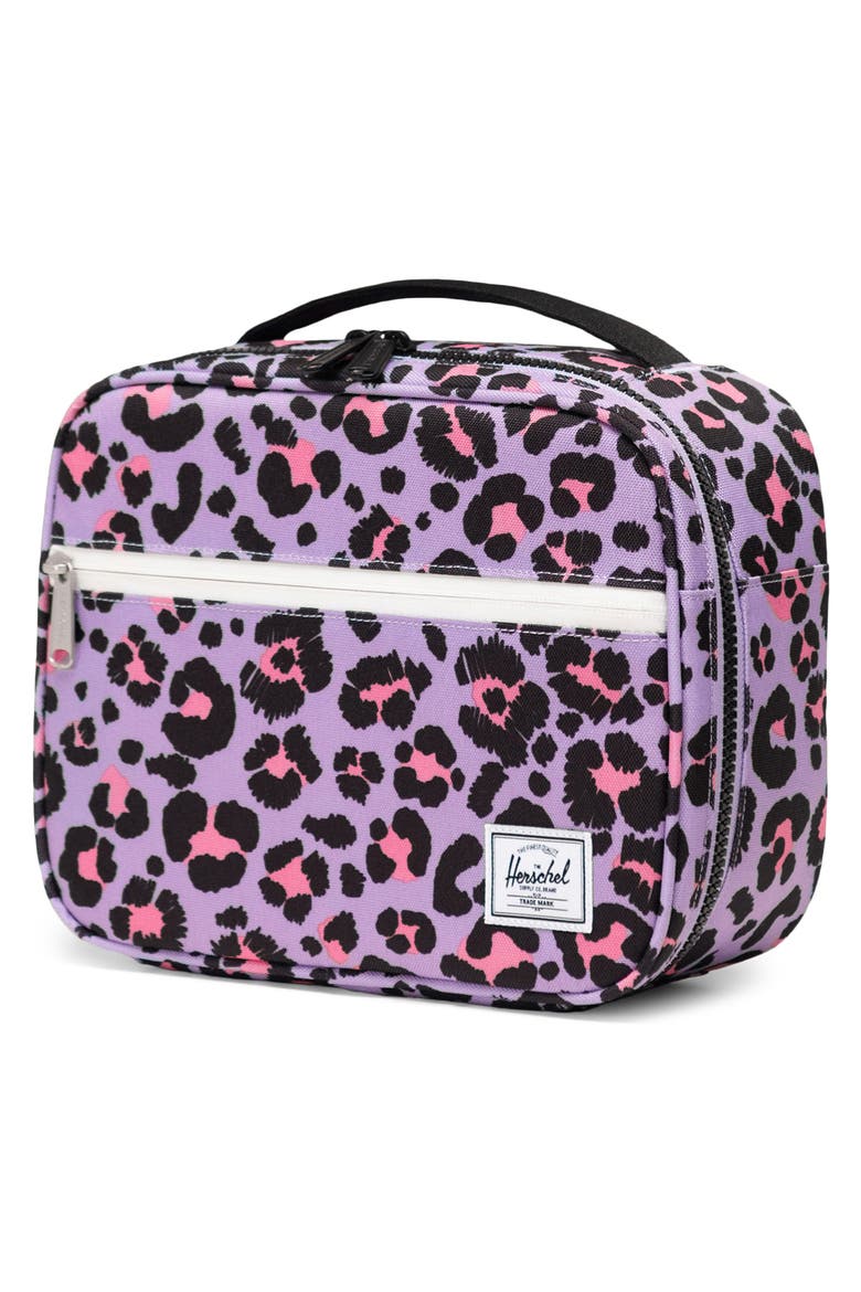 Kids' Pop Quiz Lunch Bag, Alternate, color, SCRIBBLE LEOPARD SACHET PINK
