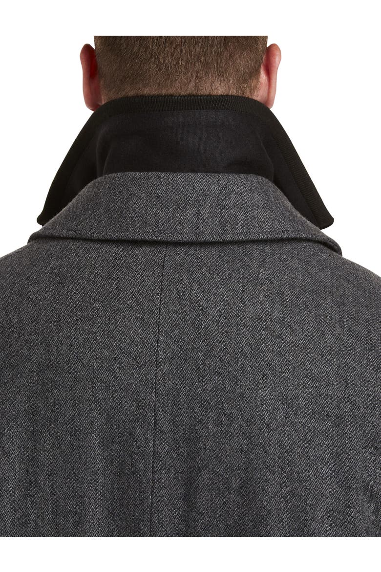 Big & Tall Herringbone Zale Overcoat, Alternate, color, GREY