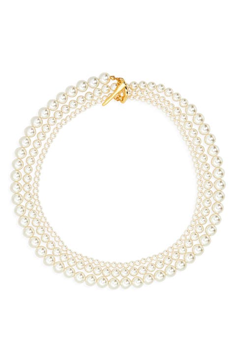 Louise Faux Pearl Necklace