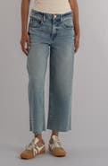 KUT from the Kloth Gwen Raw Hem High Waist Crop Wide Leg Jeans