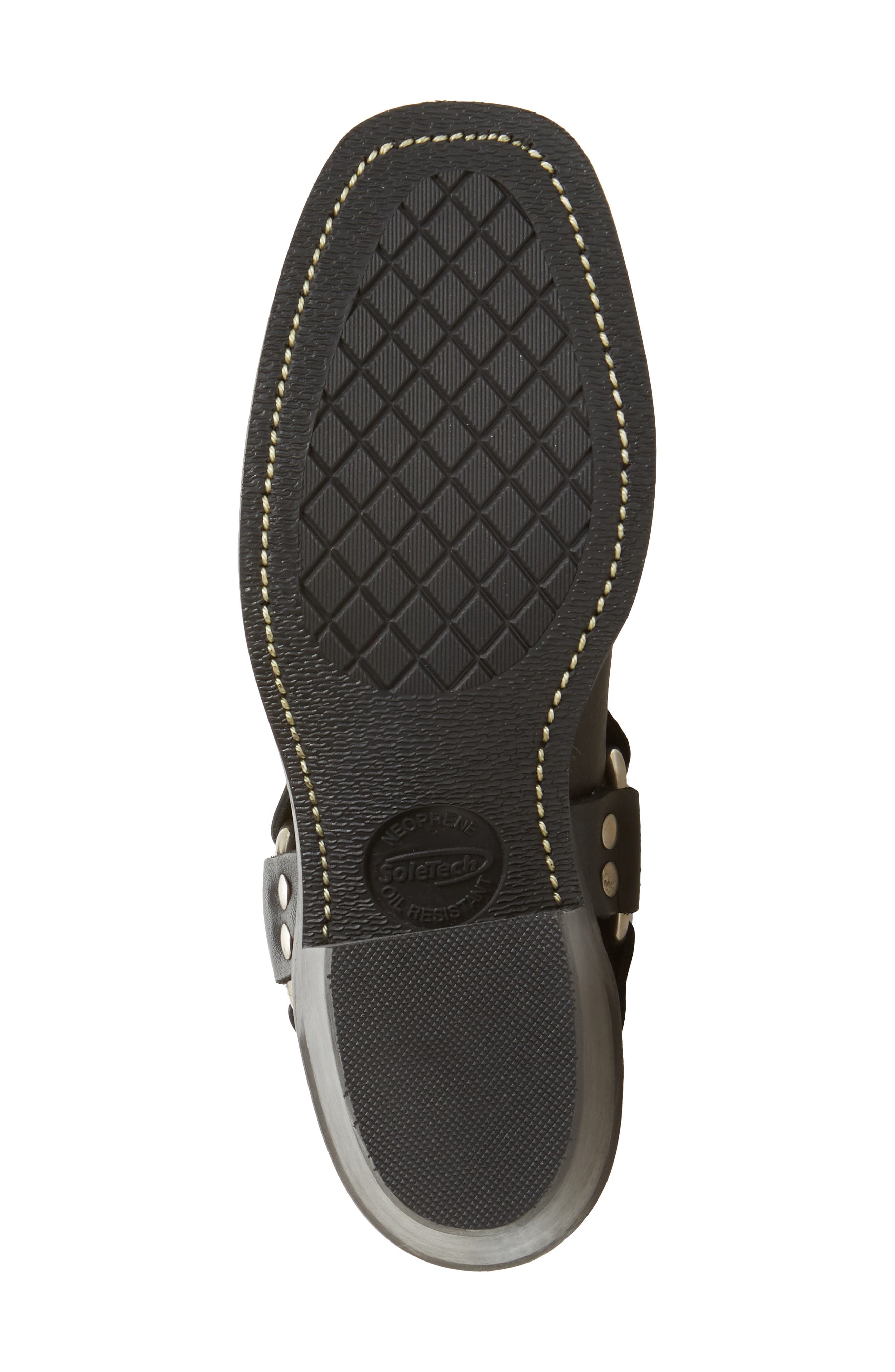 Harness Square Toe Engineer Boot, Alternate, color, BLACK LEATHER