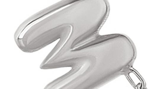 Shymi Mini Helium Initial Charm Necklace In Metallic