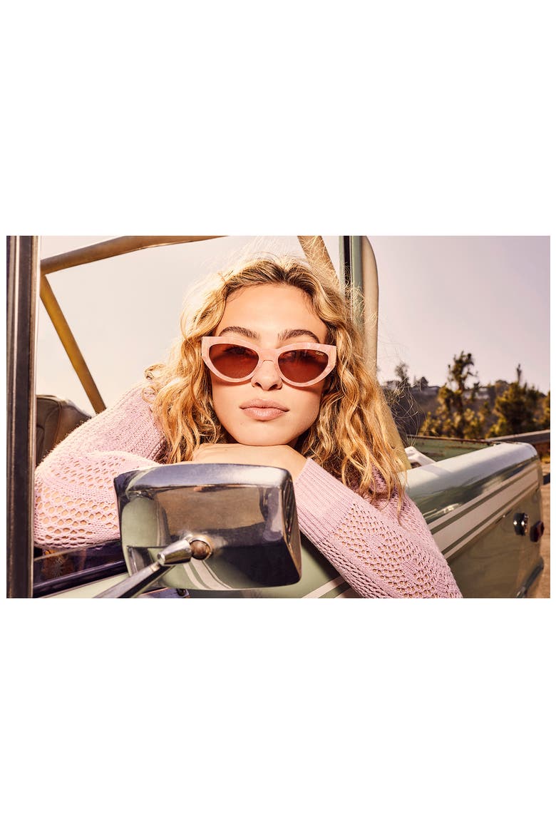 Mad Cute 50mm Polarized Cat Eye Sunglasses, Alternate, color, ORANGE TORTOISE POLARIZED