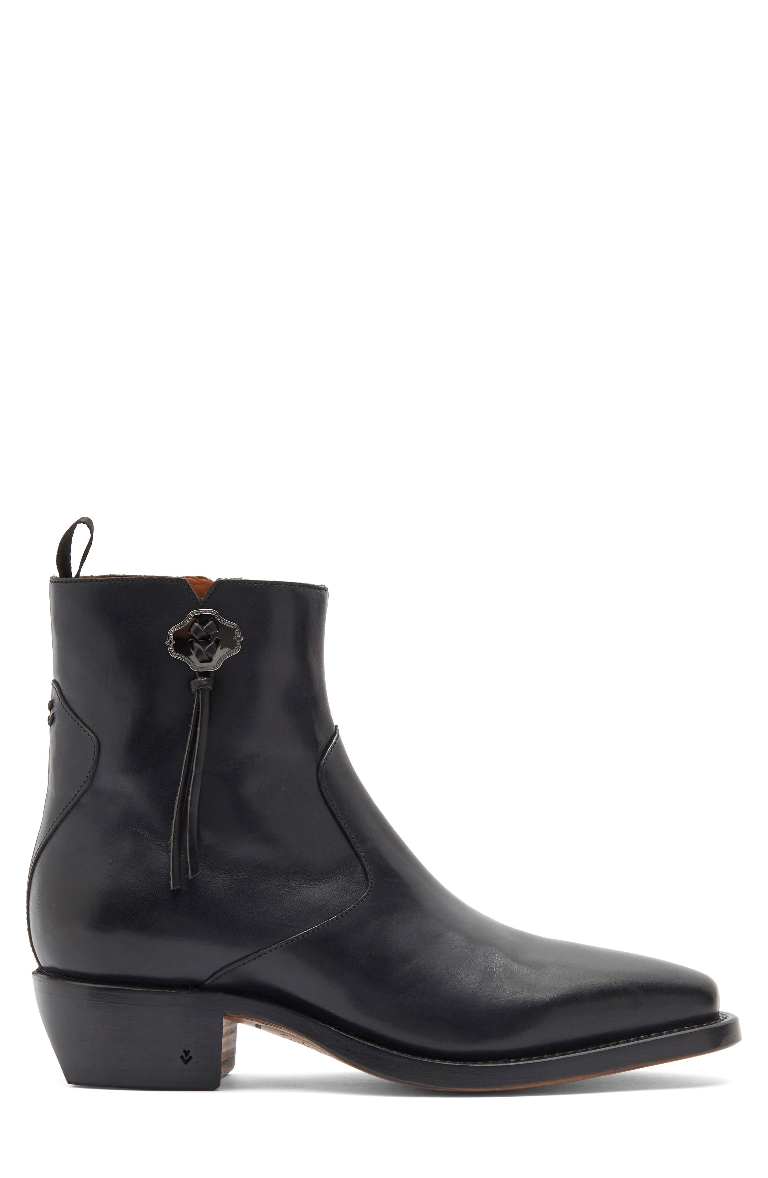 John Varvatos Walker Tassel Zip Boot, Alternate, color, Black
