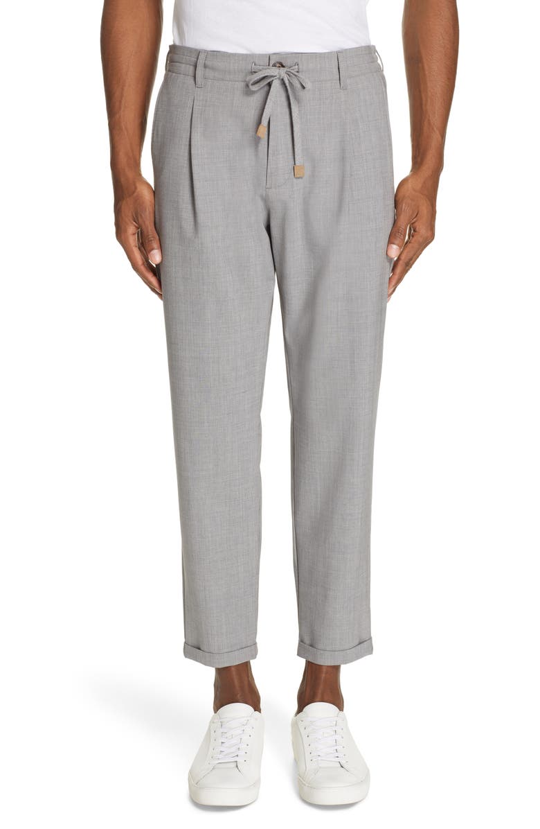 Eleventy Stretch Wool Jogger Dress Pants, Main, color,