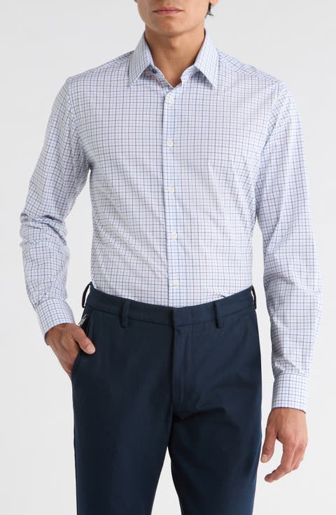 Check Print Slim Fit Dress Shirt