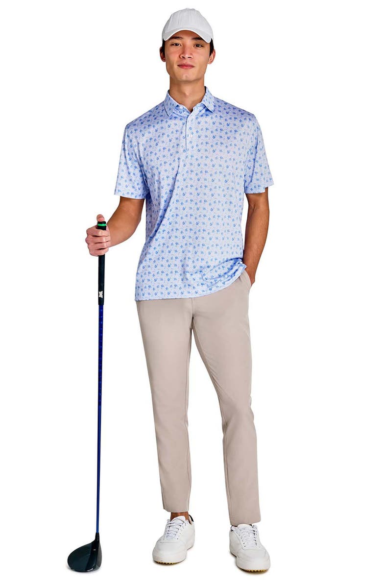 CONSTRUCT Regular Fit Fit Happy Hour Recycled Performance Golf Polo, Alternate, color, Lt Blue