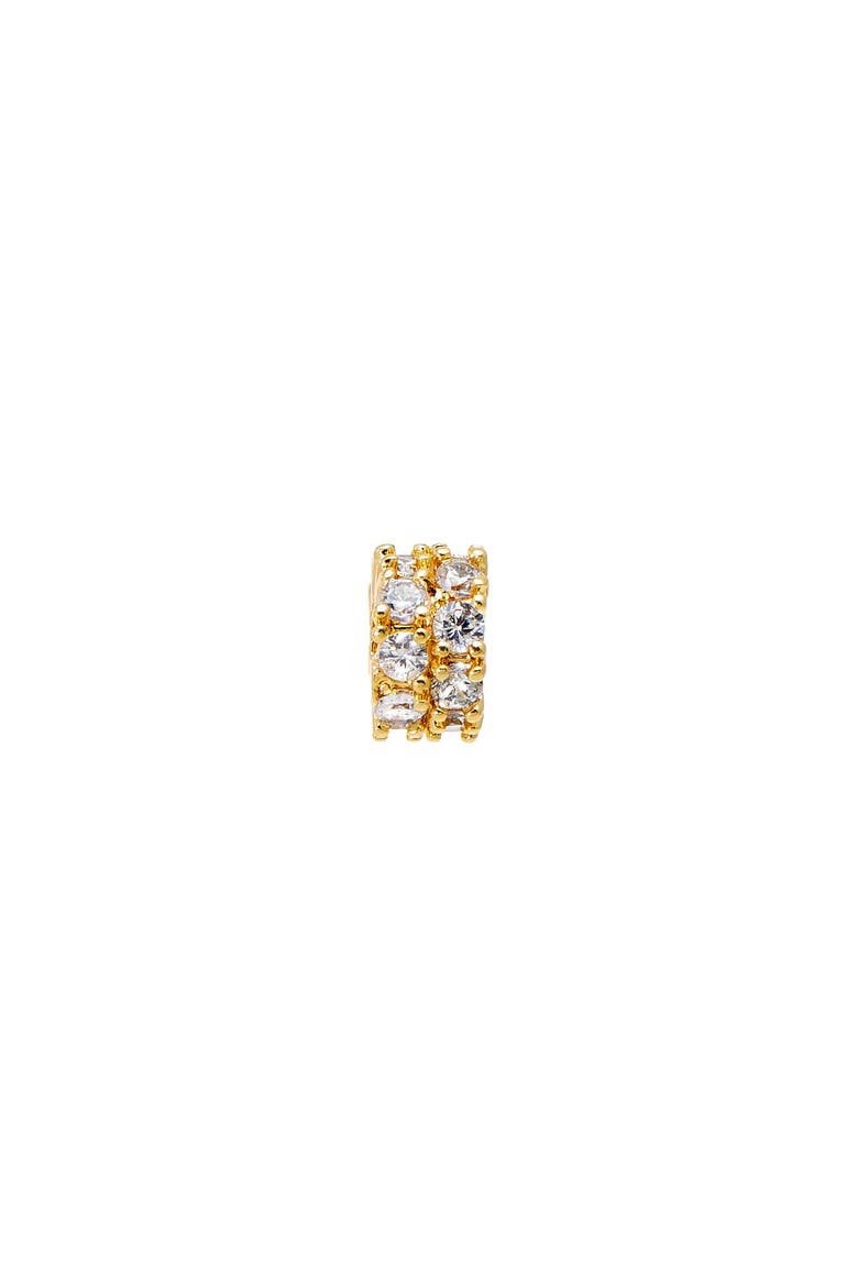 Double Row CZ Wide Charm, Main, color, Gold