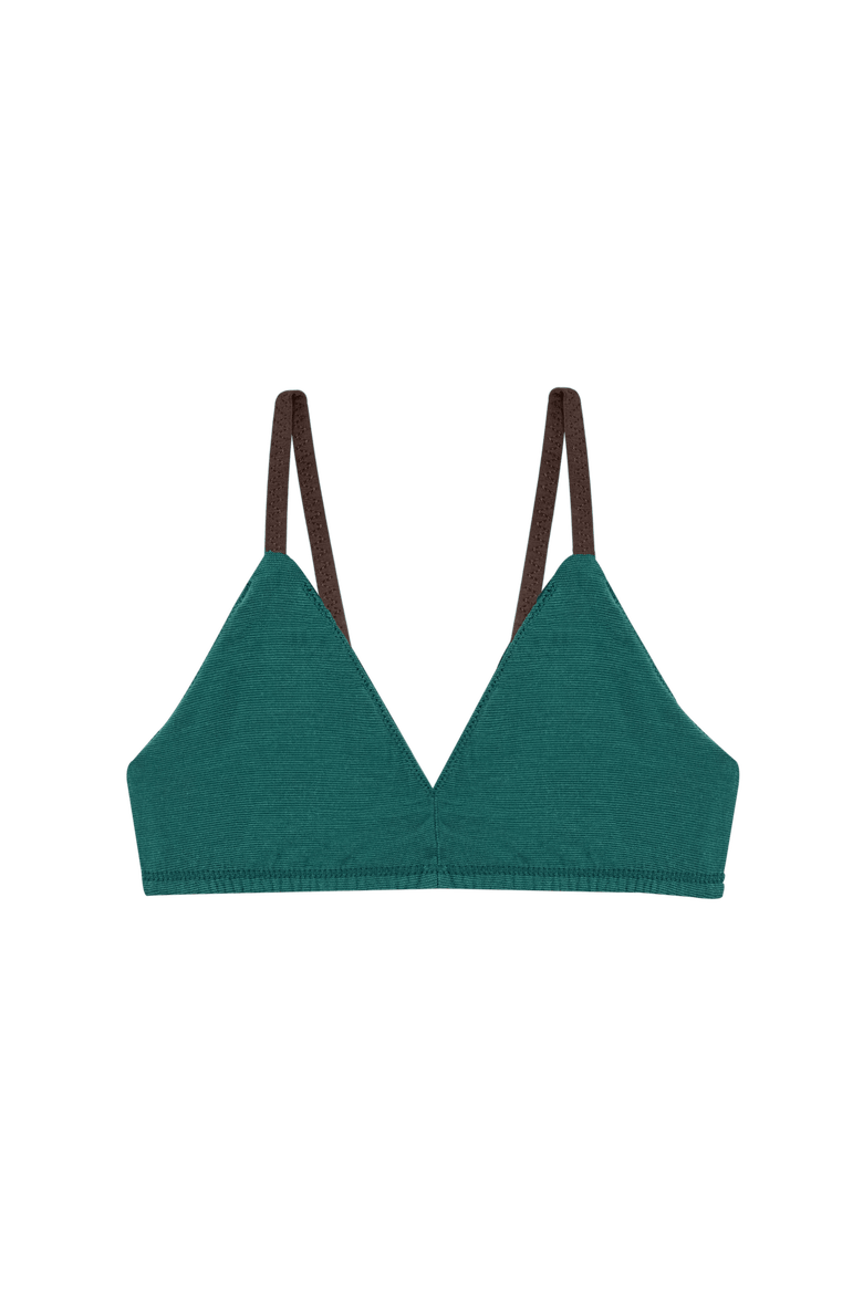 Triangle Bra, Alternate, color, Brown