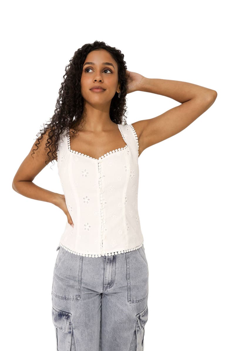Belle & Bloom Lost In Your Love Top, Alternate, color, White