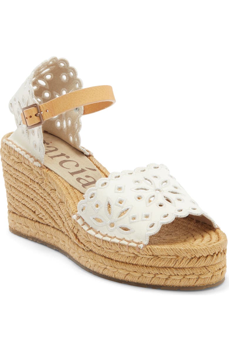 Pedro Garcia Omaira Wedge Sandal, Main, color, Meringue