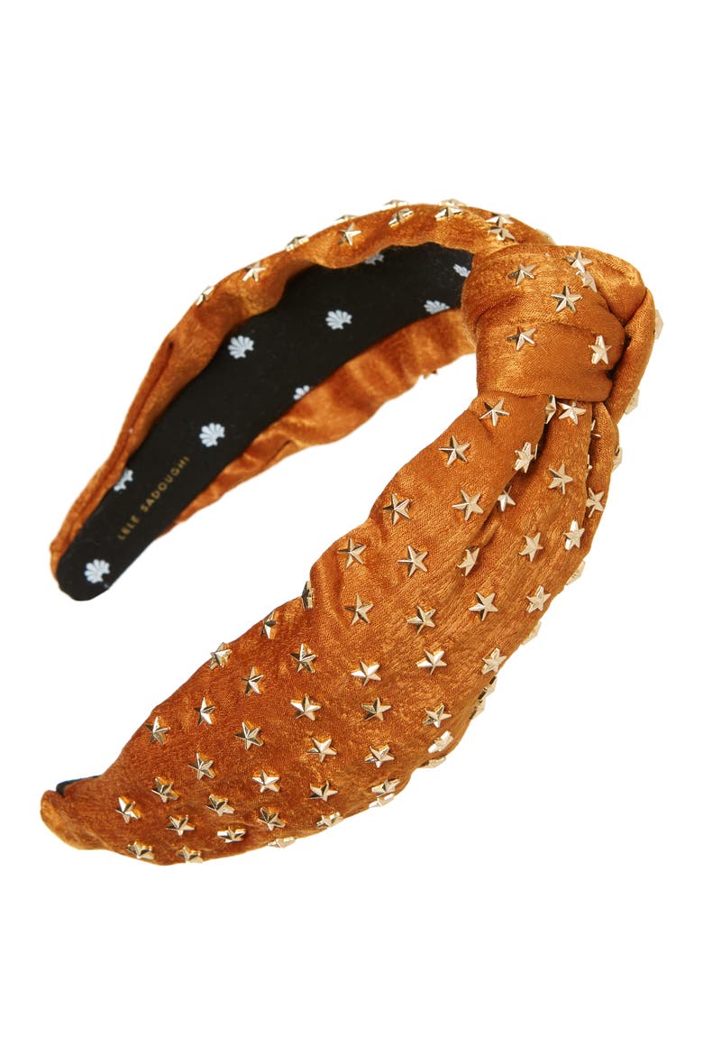 Star Studded Knotted Headband., Main, color, COPPER