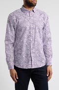 Tommy Bahama Lazlo Seaside Soiree Leaf Print Button-Up Shirt