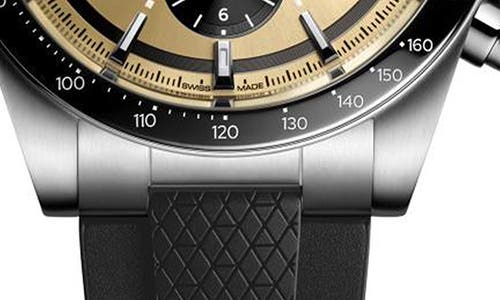 Longines Conquest Automatic Chronograph Rubber Strap Watch, 42mm In Champagne