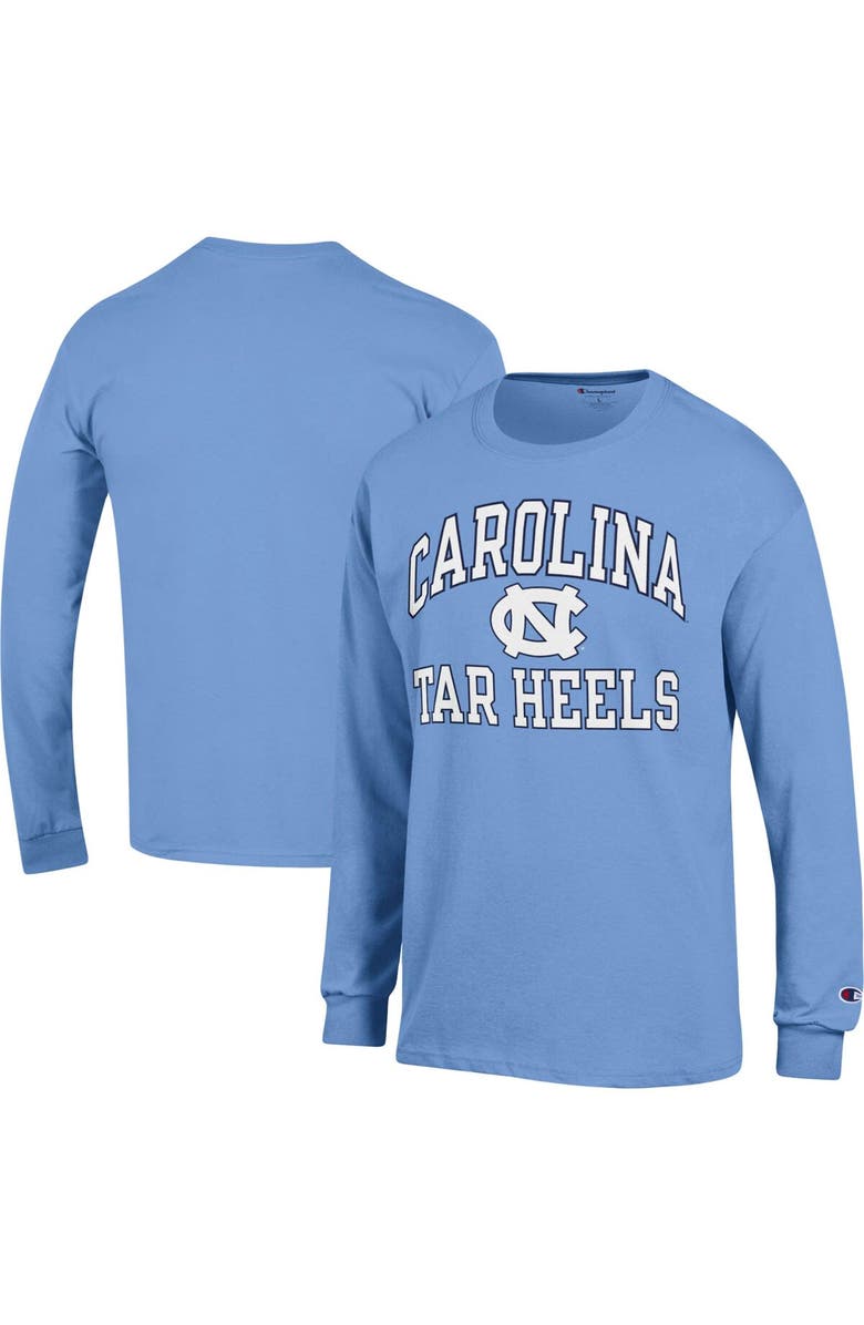 Champion Men's Champion Carolina Blue North Carolina Tar Heels High Motor Long Sleeve T-Shirt, Main, color, 