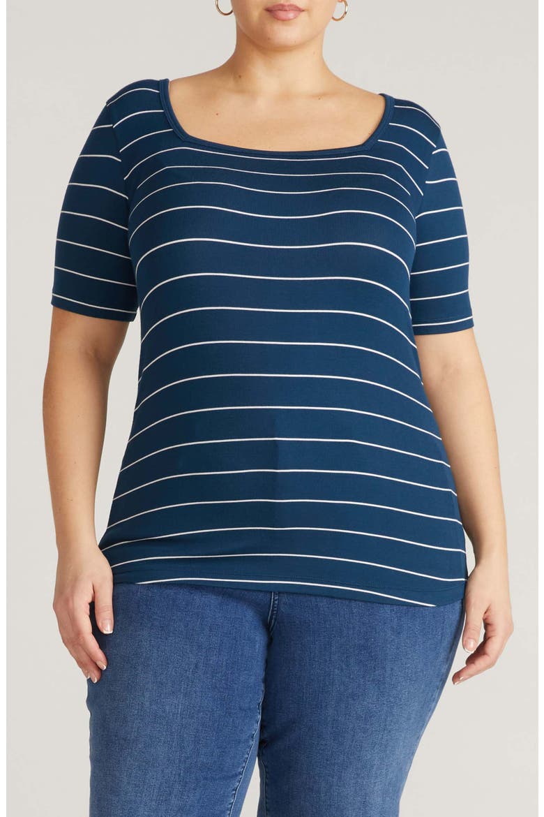 Foundation Short Sleeve Top, Main, color, TEAL BLUE