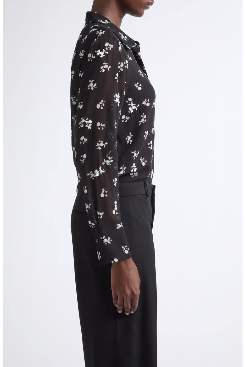 Scottie Embellished Silk Blouse, Alternate, color, BLACK MULTI