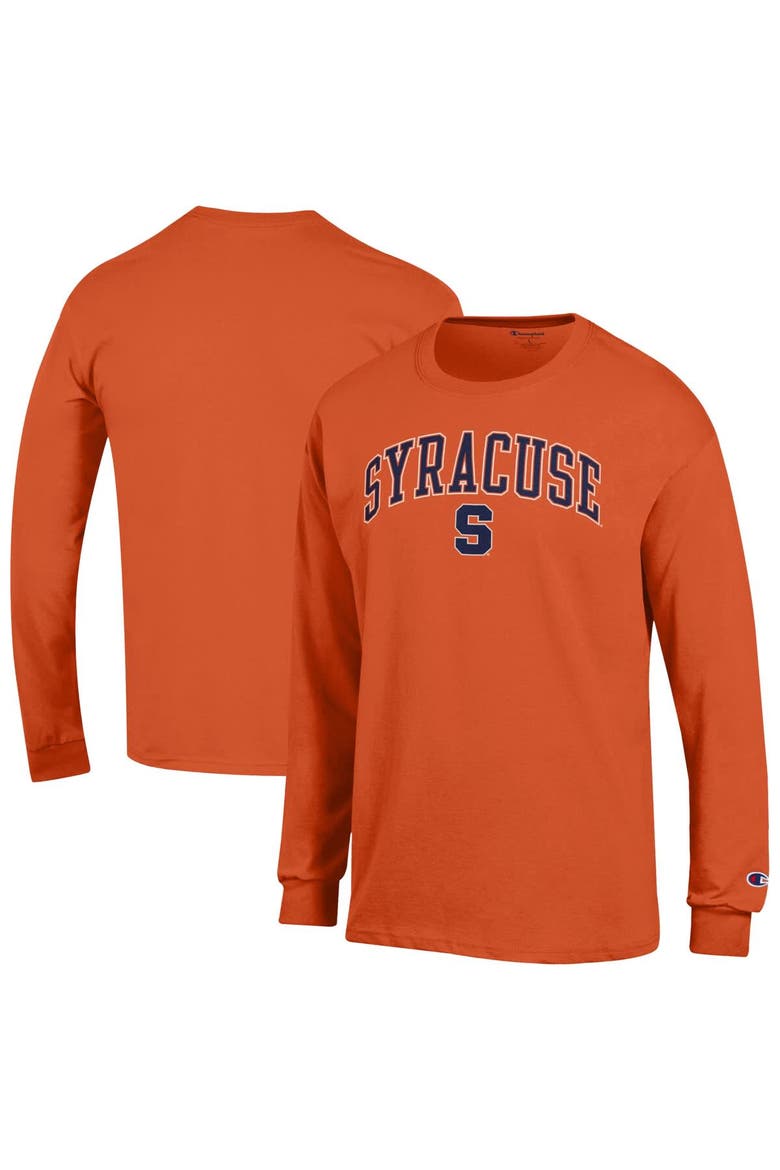 Men's Champion  Orange Syracuse Orange Arch Over Logo Long Sleeve T-Shirt, Main, color, Orange