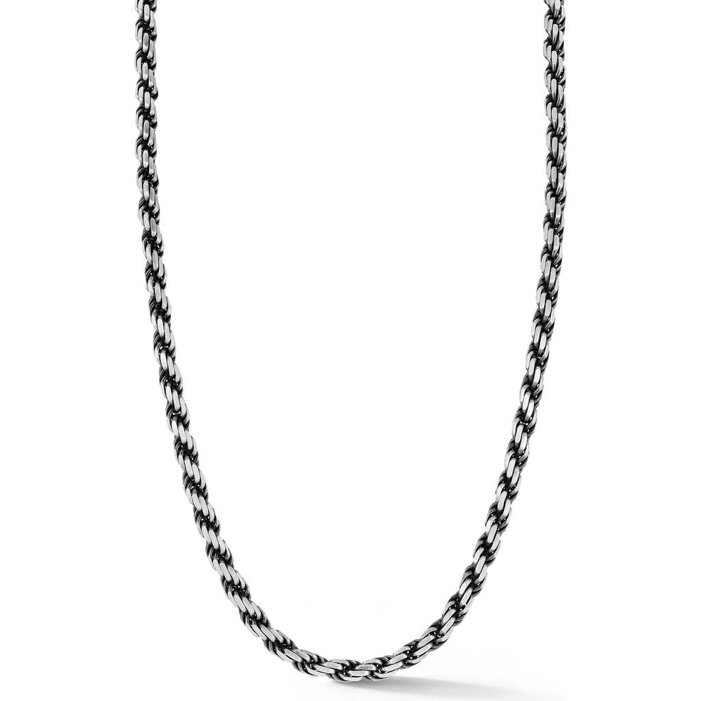 Yield Of Men 5mm Oxidized Rope Chain Necklace In Black